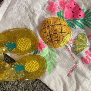 Yellow Pineapple Jelly Sandals